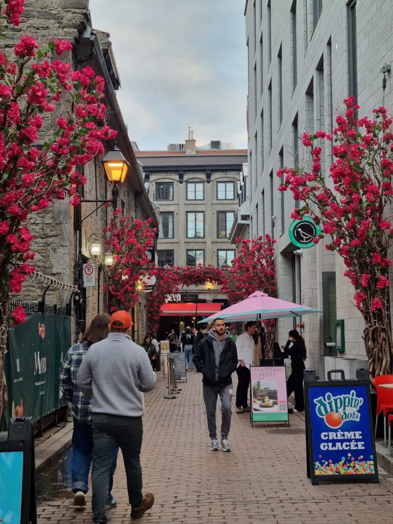 Street near Jacques Cartier plaza in Montreal old port
