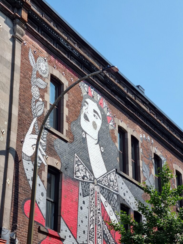 Lady tag in Montreal during Mural festival