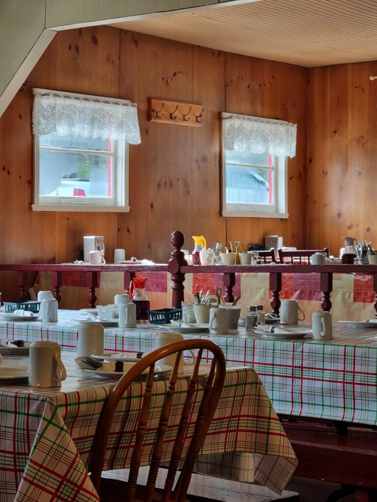 Sugar shack restaurant tables