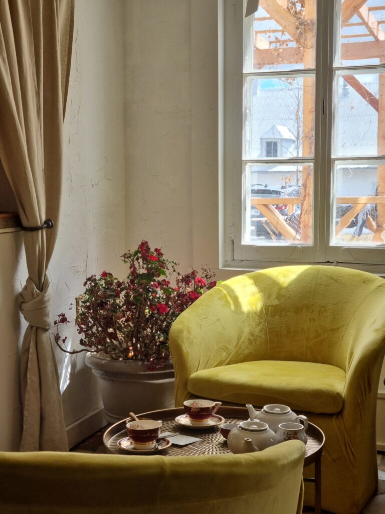 Tea house seats in Orleans Island