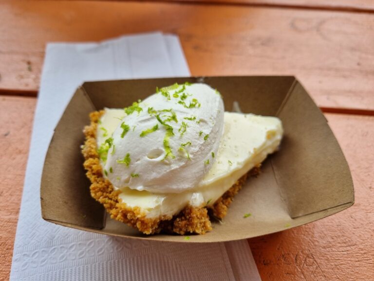 Key lime pie from Aylwin restaurant in Atwater market food court