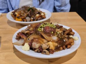 Poutine from Chez Claudette restaurant in Montreal