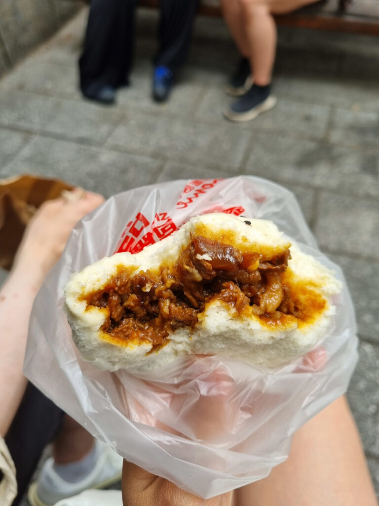 Barbecue pork bao from Pâtisserie Harmonie in Montreal's Chinatown