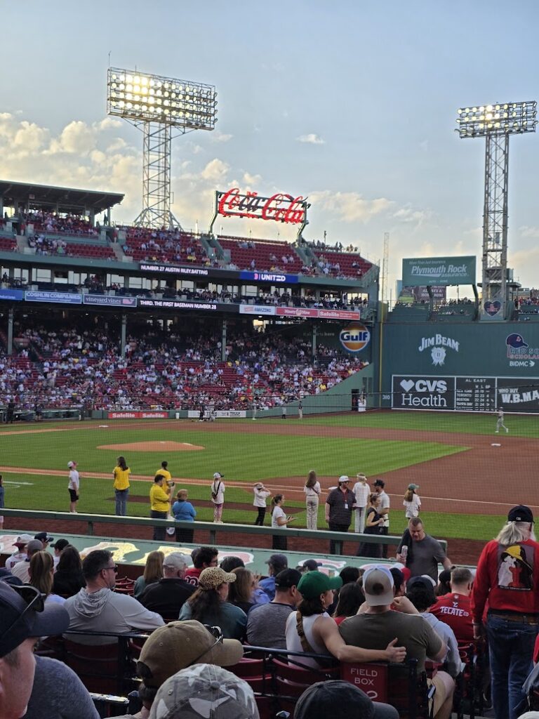 Boston Fenway Park's baseball field