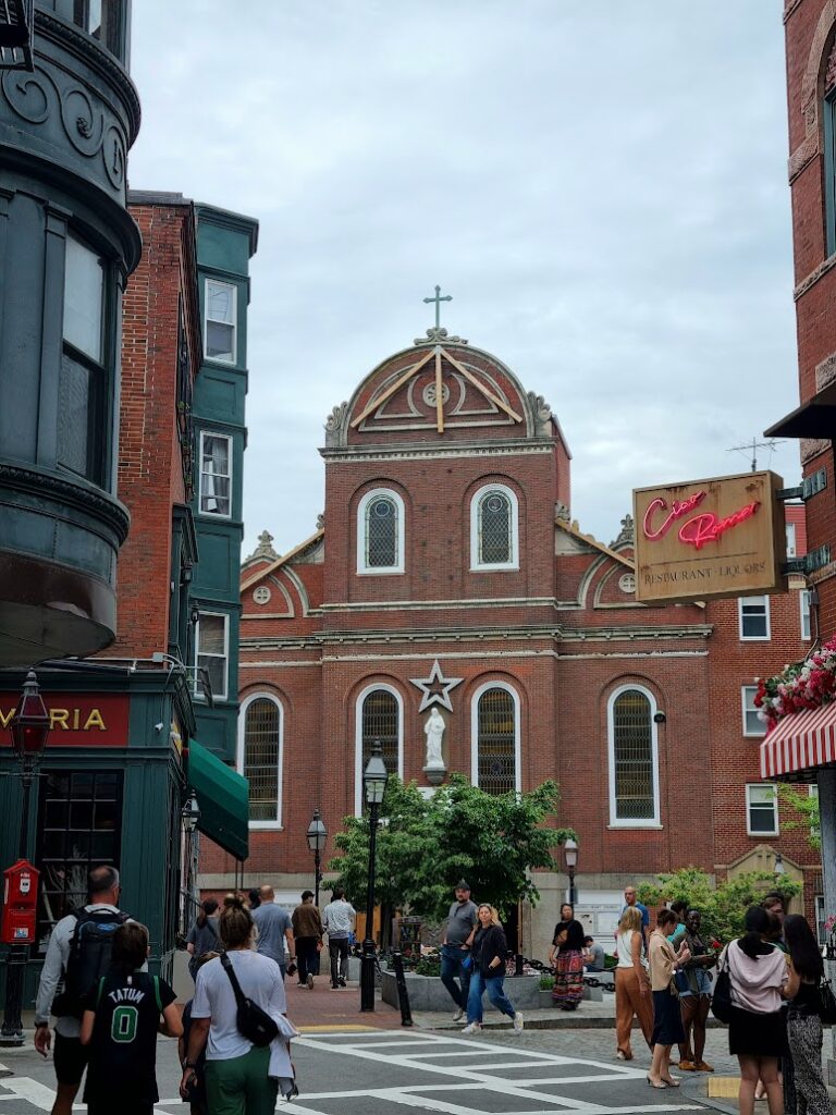 Boston North End plaza